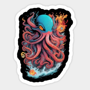 Octopus color blast Sticker